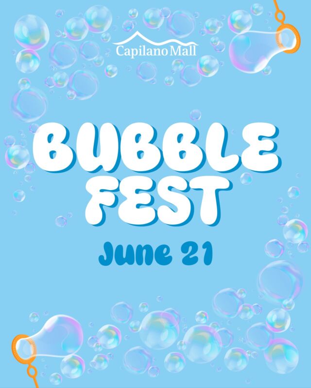 🫧Mark your calendars! 🫧Capilano Mall is hosting Bubble Fest on Saturday, June 21 from 11 AM to 4 PM in the Grand Court and activations throughout the mall. 
⁠
This free, family-friendly event is bubbling over with fun: ✨catch live shows by a Bubble Scientist from @scienceworldca 
✨enjoy complimentary face painting and balloon art
✨step into our whimsical bubble photobooth
✨get creative at the bubble-inspired craft station.⁠
⁠
Tap the 🔗 in bio for all the details — you won’t want to miss this day of bubbly fun!🫧✨️⁠
⁠
#NorthVanMoms #VancouverKidsEvents #CapilanoMall #FreeFamilyFun #BubbleParty #ThingsToDoWithKids #ScienceWorld
#ShopCapilanoMall